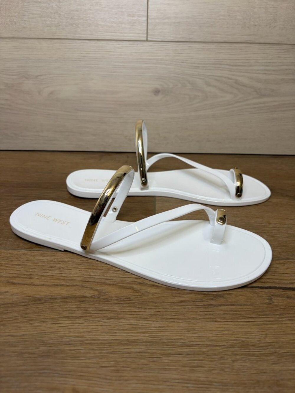 NINE WEST Seashell3 Women's Shoes White 140 Size 10M NWT